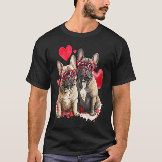 French Bulldog Puppy Valentine French Bulldog For T-shirt (Voorkant)