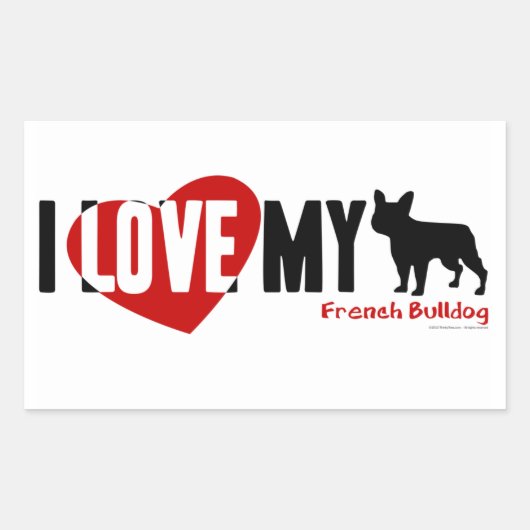 French Bulldog Rechthoekige Sticker (Voorkant)