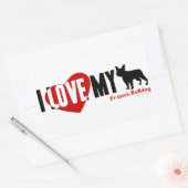 French Bulldog Rechthoekige Sticker (Envelop)