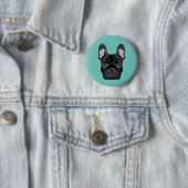 French Bulldog Ronde Button 5,7 Cm (In situ)