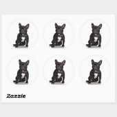 French Bulldog Ronde Sticker (Vel)