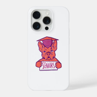French Bulldog Senior Graduation Cute Dog iPhone 15 Pro Hoesje