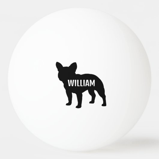 French Bulldog Silhouette Pingpongballen (Voorkant)