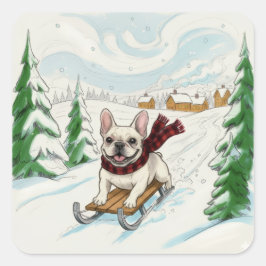 French Bulldog Sledding, Stickers