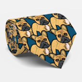 French Bulldog Stropdas (Opgerold)