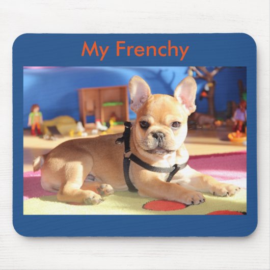 French Bulldog süßer Welpe Muismat (Voorkant)