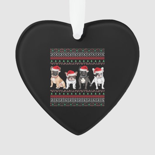 French Bulldog Ugly Christmas Sweater Essential T- Ornament (voorkant)