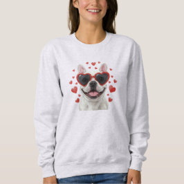 French Bulldog Valentine Dog Portrait Illustration Trui