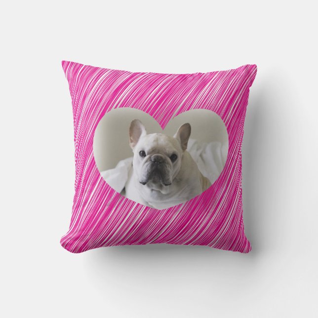 French Bulldog Valentine's Day Heart coussin (Recto)