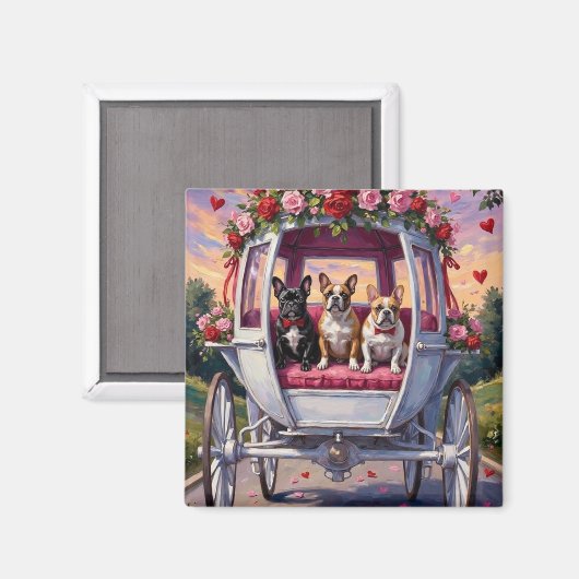 French Bulldog Valentine's Day  Magneet (Voorkant / Achterkant)