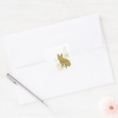 French Bulldog Vierkante Sticker (Envelop)