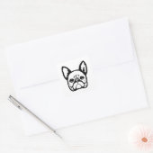 French Bulldog Vierkante Sticker (Envelop)
