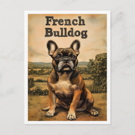 French Bulldog Vintage Art Briefkaart