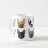 French Bulldog visage mug - mignon mug frenchie (Devant gauche)