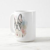 French Bulldog Watercolor Mug – Soft Valentine  (Devant gauche)