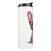 French Bulldog Wearing Glasses Copy Thermosbeker (Gedraaid links)