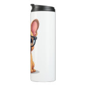French Bulldog Wearing Glasses Copy Thermosbeker (Geroteerd rechts)