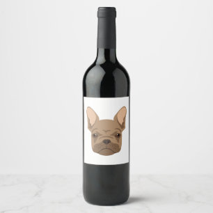 French Bulldog Wijn Etiket