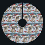 French Bulldog Winter Wonderland Christmas Joie<br><div class="desc">Ce design festif reflète l'esprit joyeux de la période des fêtes, avec un adorable petit portant un chapeau de Père Noël. Le chien est niché dans un pays des merveilles hivernales, avec un bonhomme de neige, un sapin de Noël décoré et des cadeaux joliment emballés. Les flocons de neige tombent...</div>