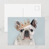 French Bulldog with Crown Briefkaart (Voorkant / Achterkant)