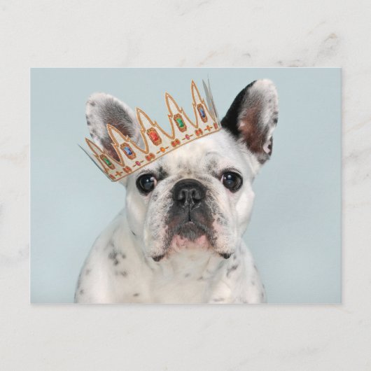 French Bulldog with Crown Briefkaart (Voorkant)
