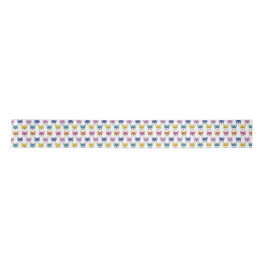 French Bulldogs Fun Animated Multicoloured Ribbon Lint