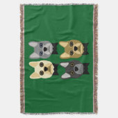 French Bulldogs Green Deken (Voorkant Verticaal)