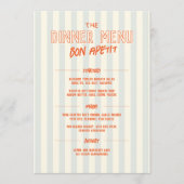 French Cafe Dinner Wedding Menu Template (Voorkant)