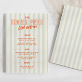 French Cafe Dinner Wedding Menu Template