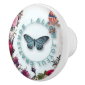 French chic, country rustic, floral pattern, roses keramische knop (Rechts)