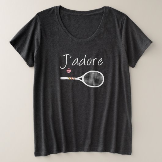 French Chic J'adore Tennis Player Design (Design devant)