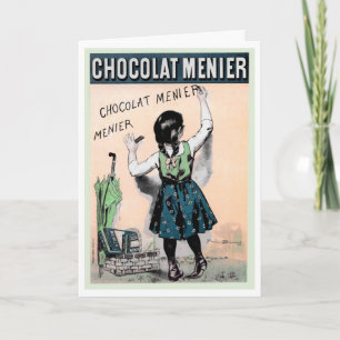 FRENCH "CHOCOLAT" VINTAGE POSTERART GREETING KAART