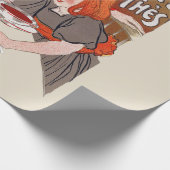 French Chocolate Party Steinlen Art Cadeaupapier (Hoek)