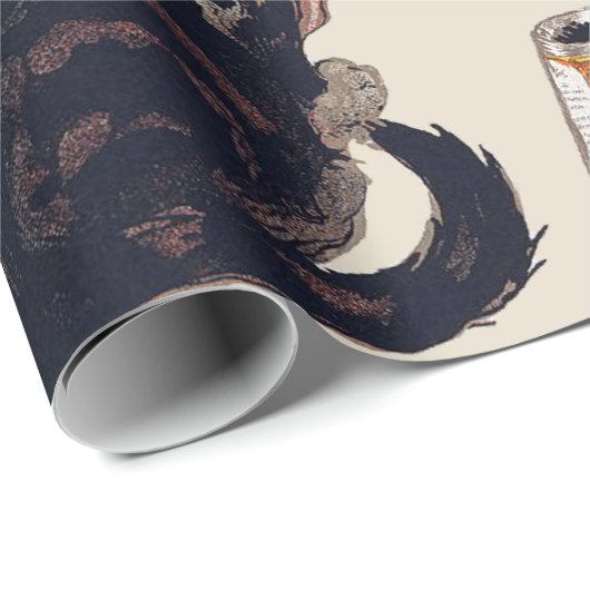 French Chocolate Party Steinlen Art Cadeaupapier (Rol Hoek)