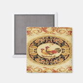 French Country Design Roster & Hen Frigo Magnet (Recto/Verso)