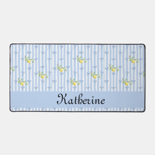 French Country Lemon – Blue Bow Name Pattern (Recto)