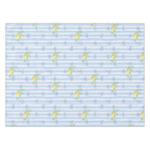 French Country Lemon – Blue Stripe Bow Pattern Tafelkleed (Voorkant (Horizontaal))