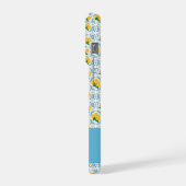 French Country Lemon Blue Tile Monogram iPhone Hoesje (Linkerkant)
