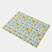 French Country Lemon Blue Tile Pattern Deurmat (Schuin)