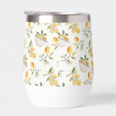 French Country Lemon Pattern Thermal Wine Tumbler (Droite)