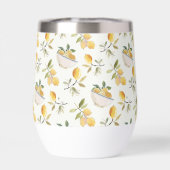French Country Lemon Pattern Thermal Wine Tumbler (Arrière)