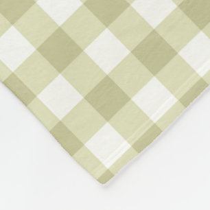 French Country Meadow Gingham - salie groen plaid. Fleece Deken