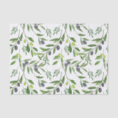 French Country Olive Pattern Tissuepapier (Voorkant)