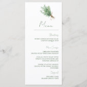 French Country Rosemary Sage Green Rustic Menu (Devant)