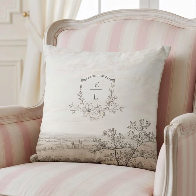 French Country Toile Wedding Personalized Kussen (Creator heeft geüpload)