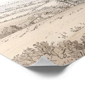 French Country Toile Wedding Welcome Poster (Coin)