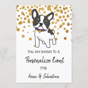 *~* French Cute Bulldog Invitation
