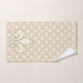 French Fleur de Lis crème et blanc (Serviette à main)