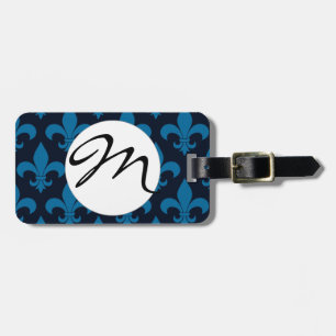 French Fleur de lis Pattern Classic Bagagelabel
