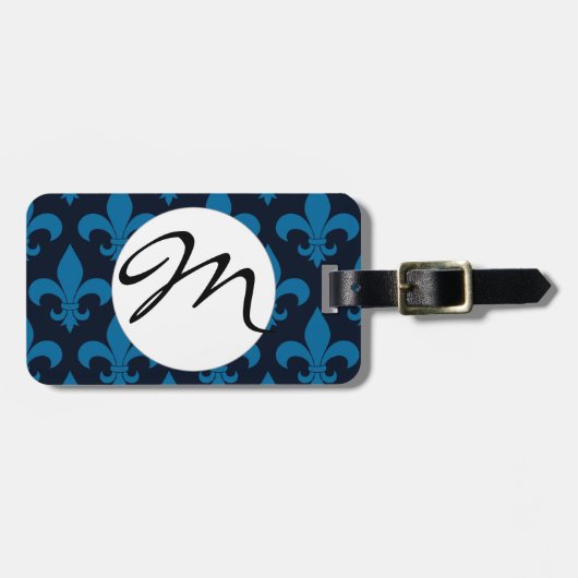 French Fleur de lis Pattern Classic Bagagelabel (Voorkant horizontaal)